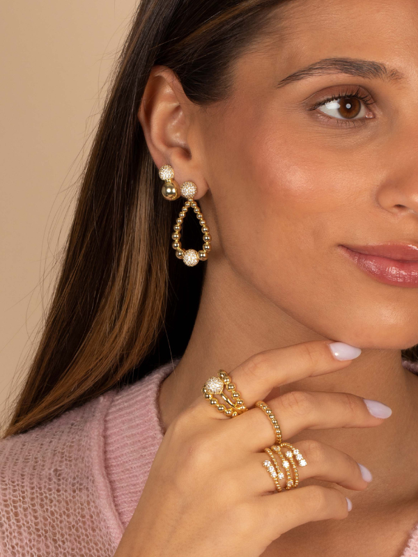 Gold Earrings » Sanaz Doost Jewelry | Handmade Gold Earrings