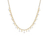 Gold Colored Dangling Teardrop Tennis Necklace - Adina Eden's Jewels
