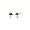 Emerald Green / Pair Colored Pavé Mini Mushroom Stud Earring - Adina Eden's Jewels