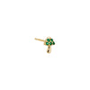 Emerald Green / Single Colored Pavé Mini Mushroom Stud Earring - Adina Eden's Jewels
