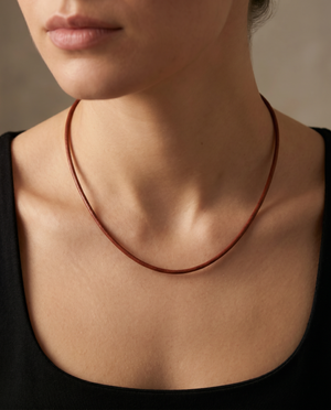 Colored Leather Rope Chain Choker Necklace - Adina Eden's Jewels