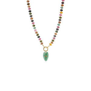 Earth Tone Beaded Clicker Necklace