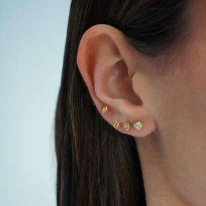 CZ Bezel Multi Shape Stud Earring Combo Set - Adina Eden's Jewels