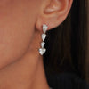 Lab Grown Diamond Pear X Heart Fancy Drop Stud Earring 14K - Adina Eden's Jewels