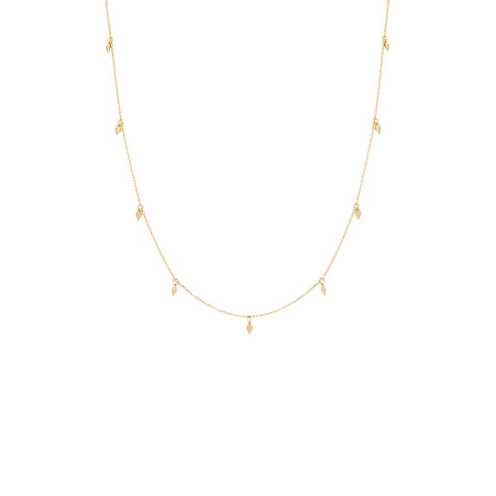 14K Gold Dainty Dangling Charm Necklace 14K - Adina Eden's Jewels