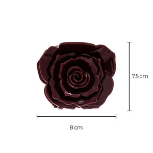 Burgundy Rose Claw Clip - Adina Eden's Jewels