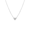 14K White Gold Diamond Pavé Heart Necklace 14K - Adina Eden's Jewels