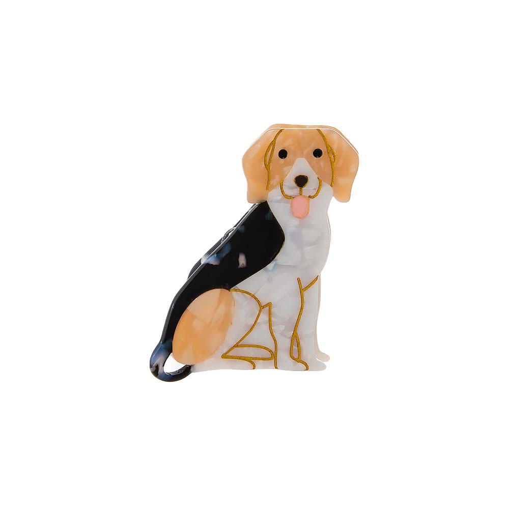Multi Color Beagle Dog Breed Hair Claw Clip - Adina Eden's Jewels