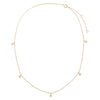  Diamond Multi Dangling Bezel Necklace 14K - Adina Eden's Jewels