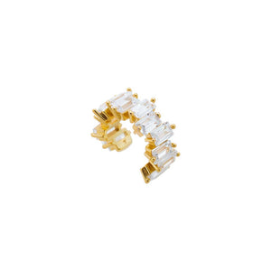 CZ Baguette Zig-Zag Solitaire Ear Cuff
