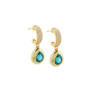 Paraiba Pear Drop Pendant Earring