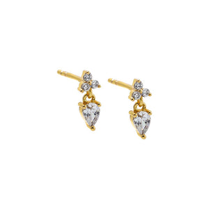Trio Cluster X Pear Shaker Stud Earring