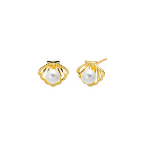 Pearl Seashell Stud Earring