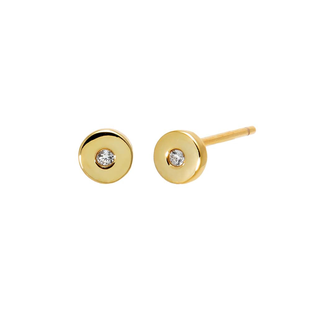 CZ Round Stud Earring
