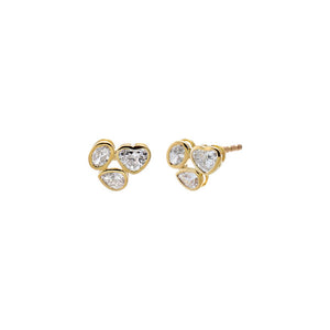 Lab Grown Diamond Bezel Multishape Stud Earring 14K
