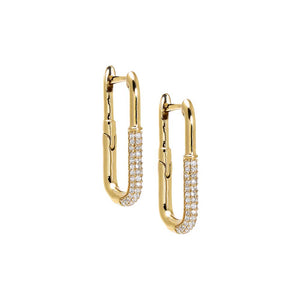 Diamond Pavé Clip Huggie Earring 14K