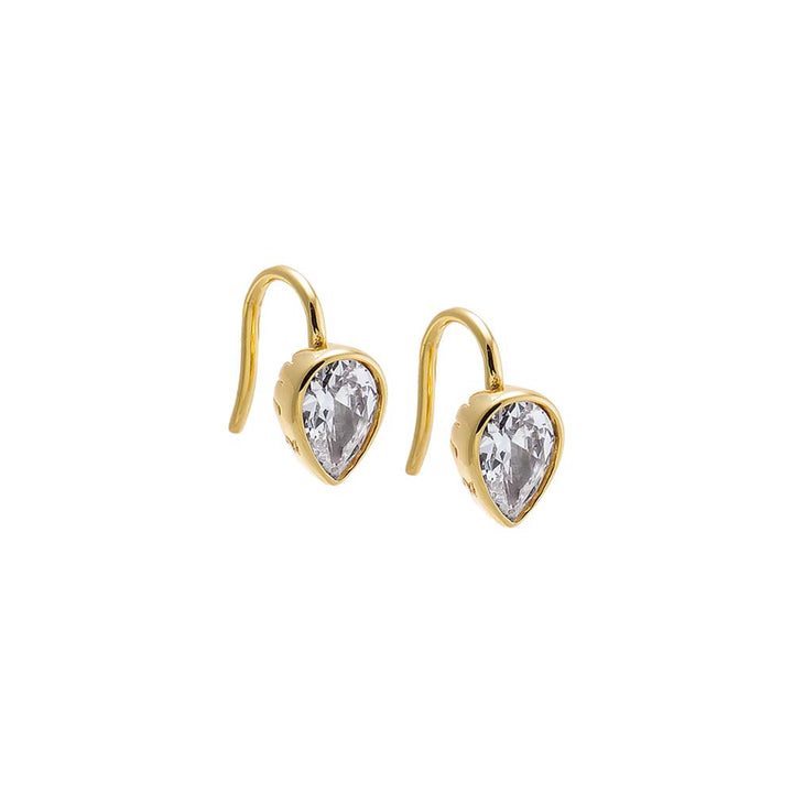 Faceted Teardrop Huggie Earring – Adina Eden