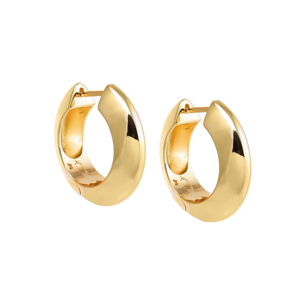 Gold Solid Graduated Mini Hoop Earring - Adina Eden's Jewels