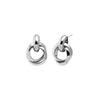 Silver Solid Open Rounded Drop Stud Earring - Adina Eden's Jewels