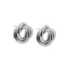 Silver Solid Triple Stranded Knot Stud Earring - Adina Eden's Jewels
