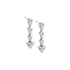 14K White Gold Lab Grown Diamond Pear X Heart Fancy Drop Stud Earring 14K - Adina Eden's Jewels