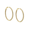 Gold / 40MM Large CZ Pave Open Hoop Earring - Adina Eden's Jewels