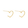 14K Gold / Small Solid Open Heart Hoop Earring 14K - Adina Eden's Jewels