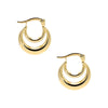  Solid Double Hoop Earring 14K - Adina Eden's Jewels