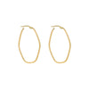  Solid Open Oval Hoop Earring 14K - Adina Eden's Jewels