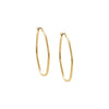 14K Gold Solid Open Oval Hoop Earring 14K - Adina Eden's Jewels