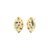 Multi-Color Colored Scattered Multi Shape Oval Stud Earring - Adina Eden's Jewels