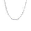 Silver Heart Tennis Necklace - Adina Eden's Jewels