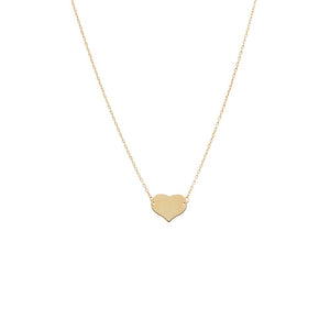 14K Gold Engravable Mini Heart Necklace 14K - Adina Eden's Jewels