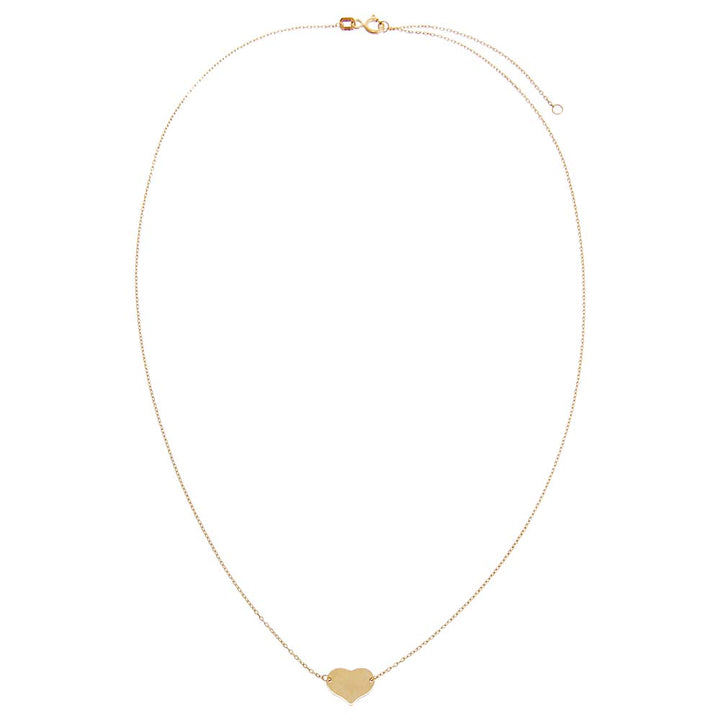  Engravable Mini Heart Necklace 14K - Adina Eden's Jewels