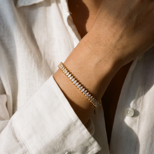 Fancy CZ Marquise Tennis Bracelet