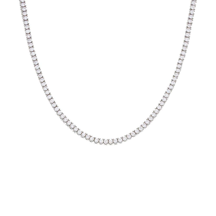 2MM / 16IN / Silver CZ Tennis Necklace - Adina Eden's Jewels