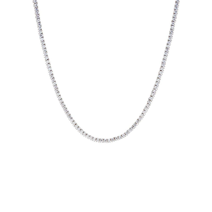 2MM / 18IN / Silver CZ Tennis Necklace - Adina Eden's Jewels