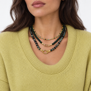 Golden Forest Gemstone Choker Necklace - Adina Eden's Jewels