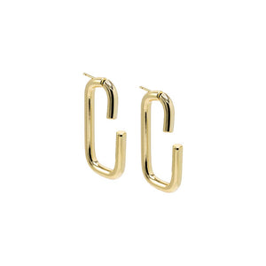 Gold Solid Open Claw Front Back Stud Earring - Adina Eden's Jewels