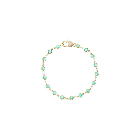Aqua Green Station Pave Lobster Clasp Link Chain Anklet – Adina Eden