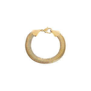 Gold Flat Snake Chain Bracelet - Adina Eden's Jewels