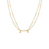 Gold Dangling Beaded Ball Chain Necklace - Adina Eden's Jewels