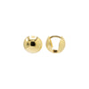 Gold Solid Itty Bitty Button Huggie Earring - Adina Eden's Jewels