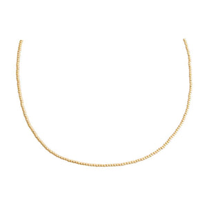 Gold Dainty Beaded Chain Choker - Adina Eden's Jewels