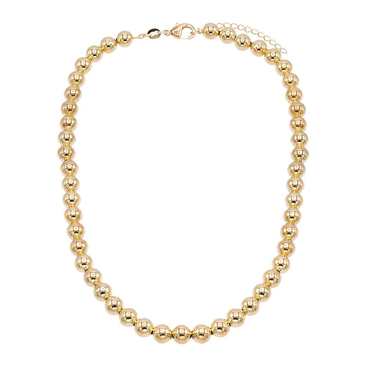 Gold Chunky Beaded Necklace - Adina Eden's Jewels