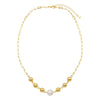  Ball X Pearl Chain Link Necklace - Adina Eden's Jewels