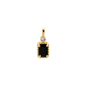 Emerald Green Black CZ Emerald-Cut Charm - Adina Eden's Jewels