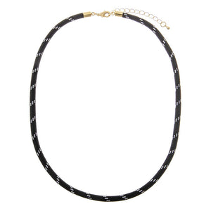 Black / 18IN Classic Everyday Nylon Rope Necklace - Adina Eden's Jewels