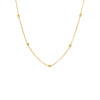 14K Gold / 16IN Mini Cube Accented Box Chain Necklace 14K - Adina Eden's Jewels