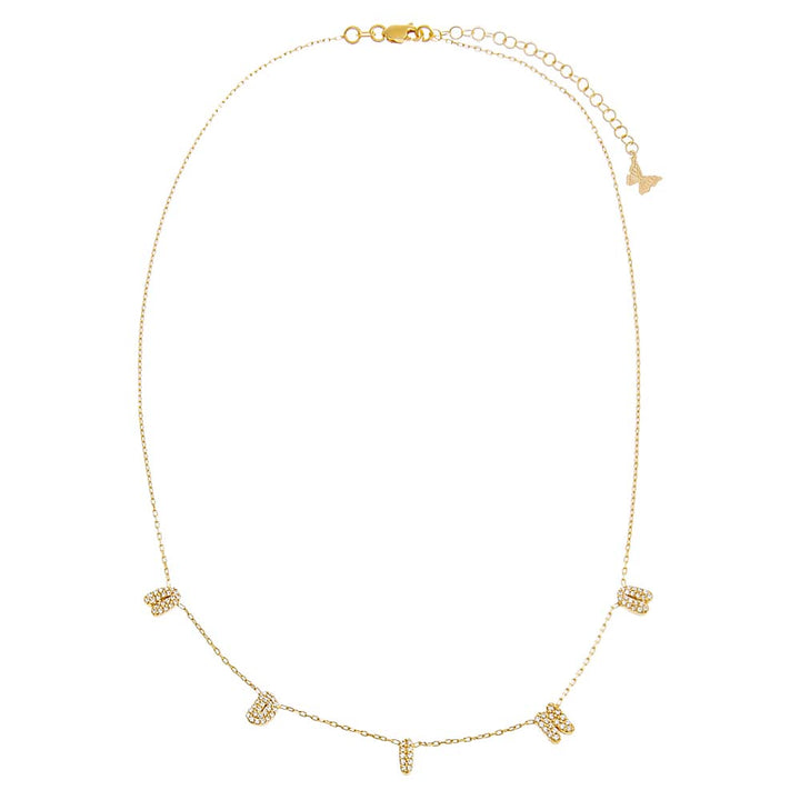  Pave Scattered Name Chain Necklace - Adina Eden's Jewels